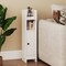 Slim Bathroom Storage Cabinet Narrow Floor Cabinet 8 Inch Wide Space Saving Organizer With Shelves